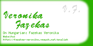 veronika fazekas business card